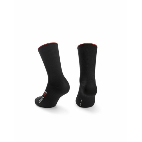 CALCETINES ASSOS RSR  NEGRO ROJO