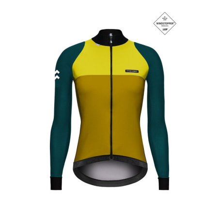 CHAQUETA ETXEONDO FEM 76  GORE TEX AMARILLO MOSTAZA VERDE