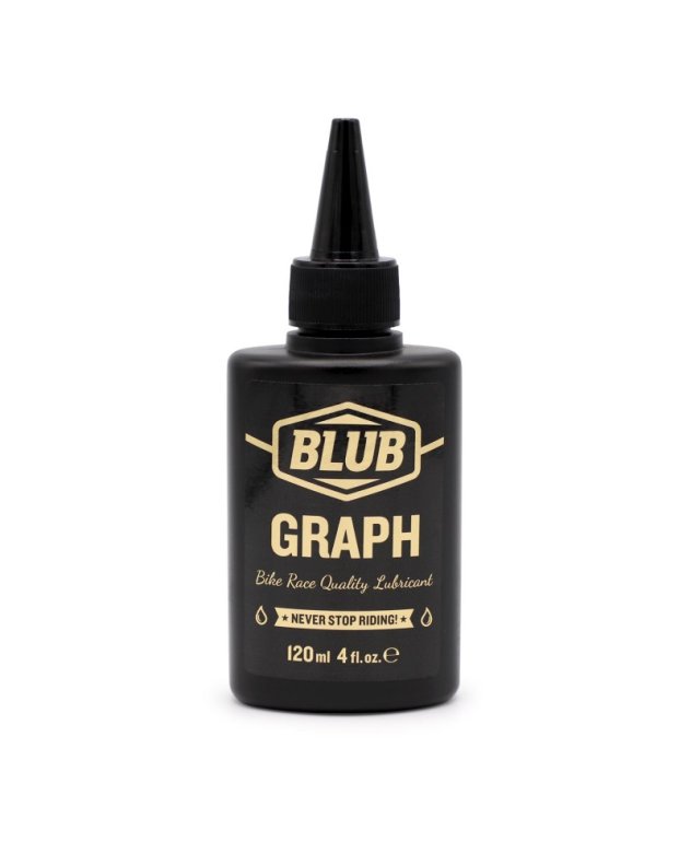 Lubricante de cera Blub Graph 120mL para cadenas de bicicleta, fórmula con grafito para alto rendimiento.