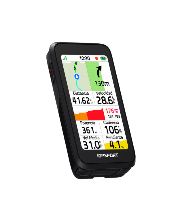 Ciclocomputador GPS iGPSPORT BINAVI-AIR con mapas, navegación y seguimiento de datos para ciclistas.
