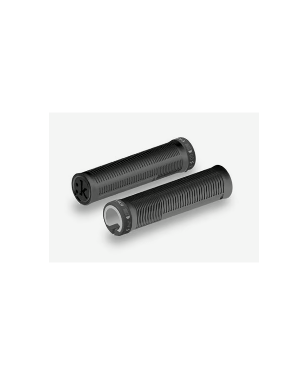 Puños Fizik Comforfeel negros de 32mm para manillar de bicicleta, diseño ergonómico y antideslizante.