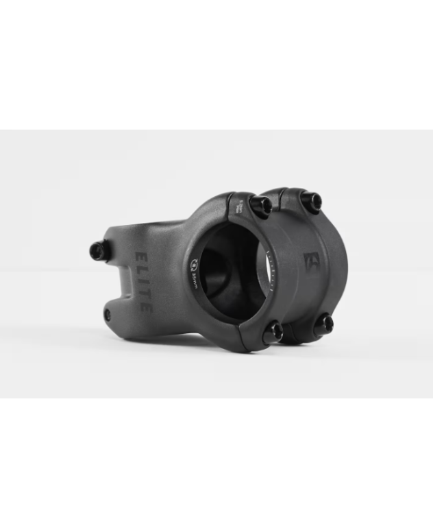 Potencia Bontrager Elite 35 de 60mm y 13º para MTB, fabricada en aluminio forjado compatible con manillares de 35mm.