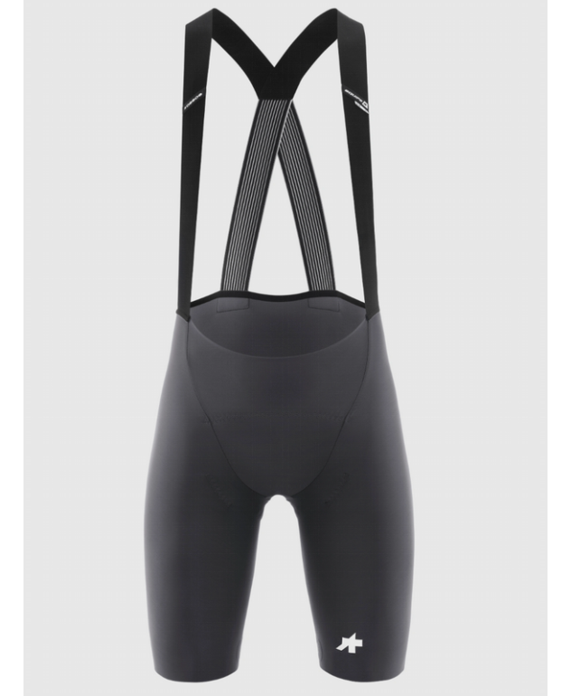 Culot Assos Equipe R S11 gris robust para ciclismo de carretera con tirantes y badana ergonómica.
