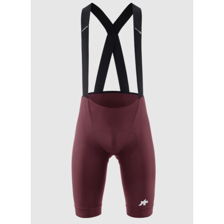 Culot Assos Mille GT S11 rojo granate para ciclismo de alto rendimiento y confort en ruta.