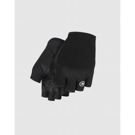 Guantes Assos Endurance S11 negros de alto rendimiento para ciclismo de larga distancia.