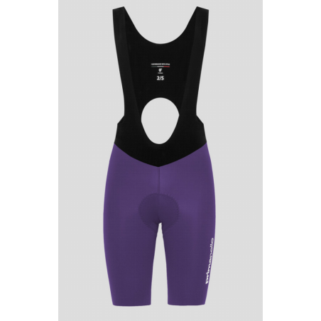 Culotte de ciclismo Pissei Prima Pelle color viola con diseño ergonómico y tejido técnico de alto rendimiento.