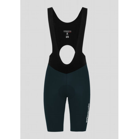 Culotte Pissei Prima Pelle Verdon verde, tejido elástico sin costuras y ajuste anatómico para ciclismo profesional.