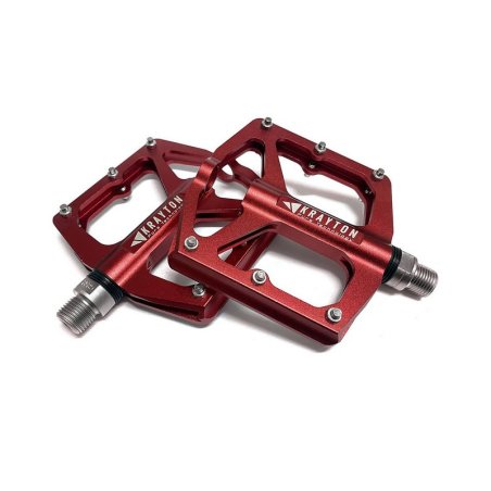 PEDALES KRAYTON MTB PINCHOS ALUMINIO ROJO