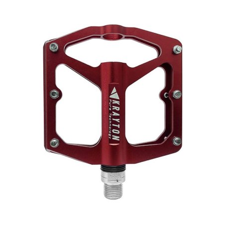 PEDALES KRAYTON MTB PINCHOS ALUMINIO ROJO