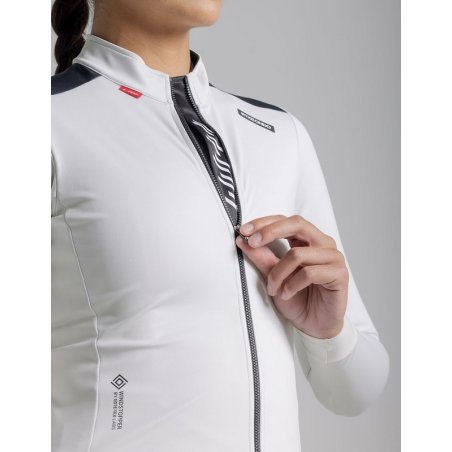 CHAQUETA ETXEONDO DENA FEM GORE TEX BLANCO ROTO NEGRO
